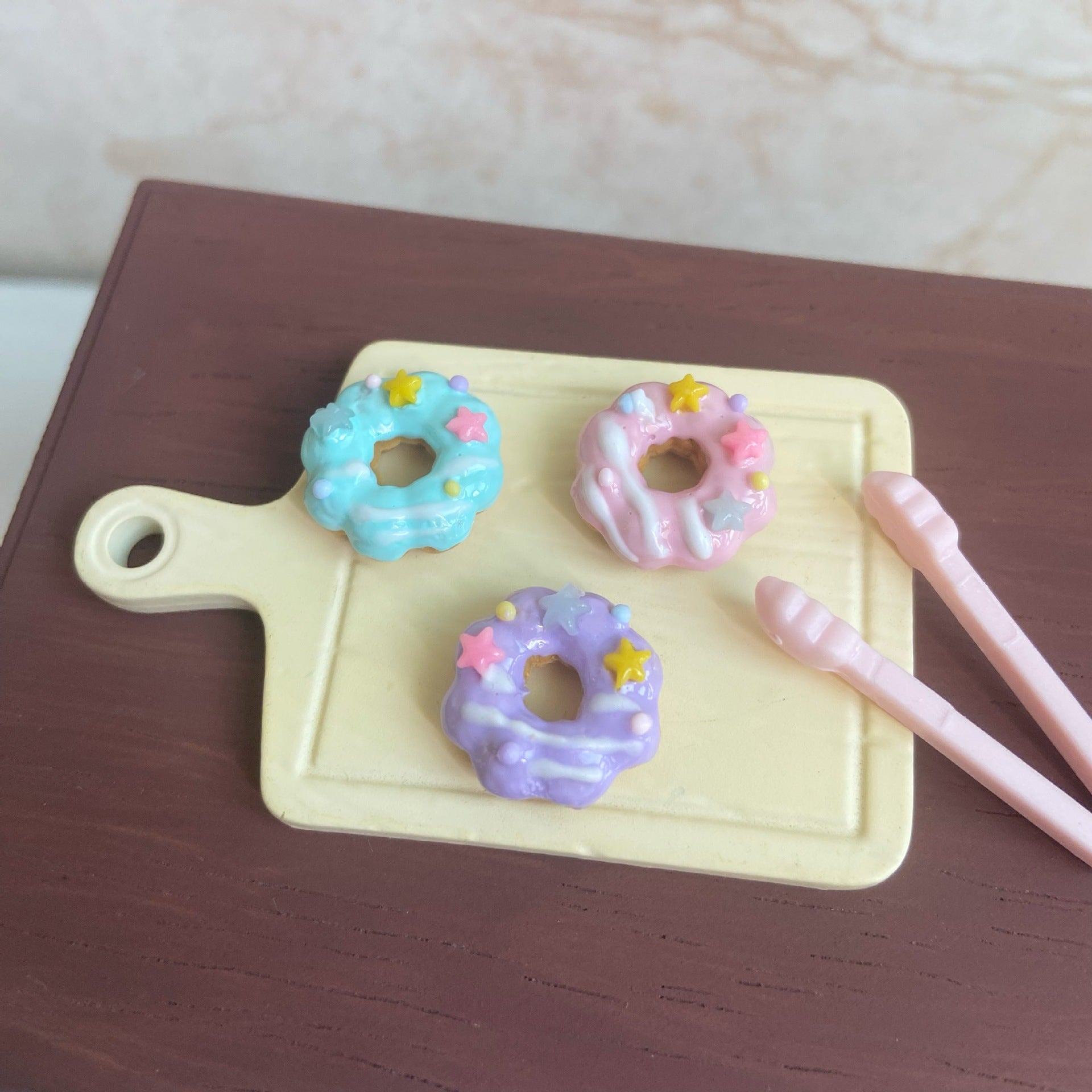 Donut Miniature Food Play Dollhouse Dessert Shop Decoration Accessories