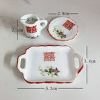 Mini Ceramic Dish Plates for dollhouse Kitchen Plates(87 skus)