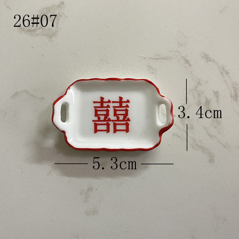 Mini Ceramic Dish Plates for dollhouse Kitchen Plates(87 skus)
