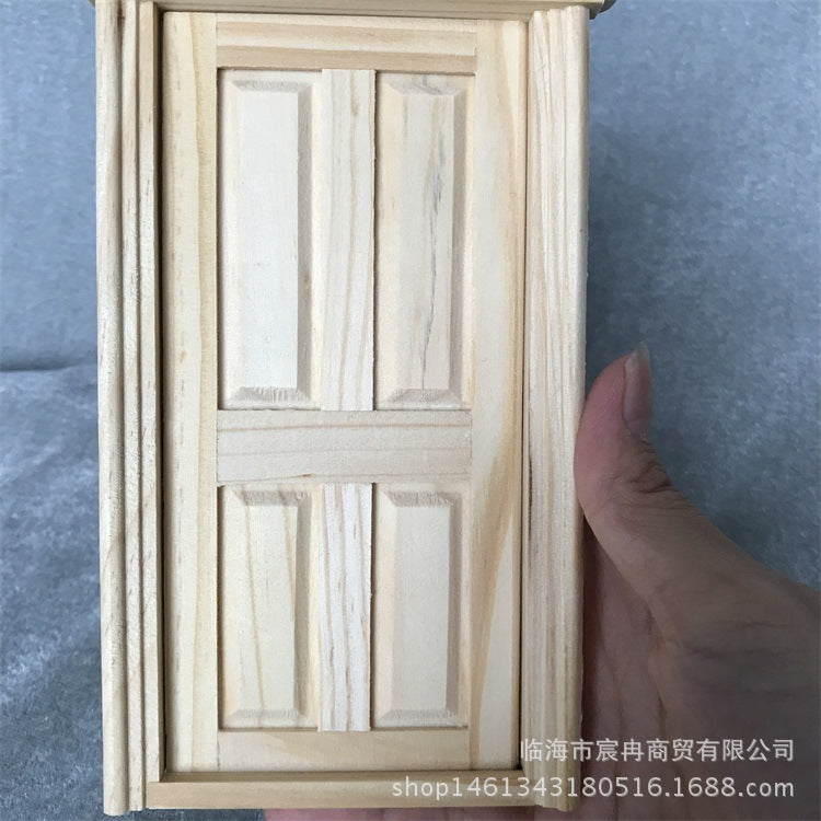 Dollhouse Furniture Miniature 112 Pitched Roof 4Panel Door