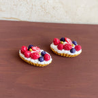 Miniature Simulation Food Toys Strawberry Blueberry Boat Pie Cute Cake Dollhouse Decoration Accessories