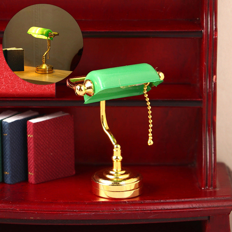 Dollhouse Simulation Mini Furniture with Light-Up Chandelier Ceiling-Shaped Lantern