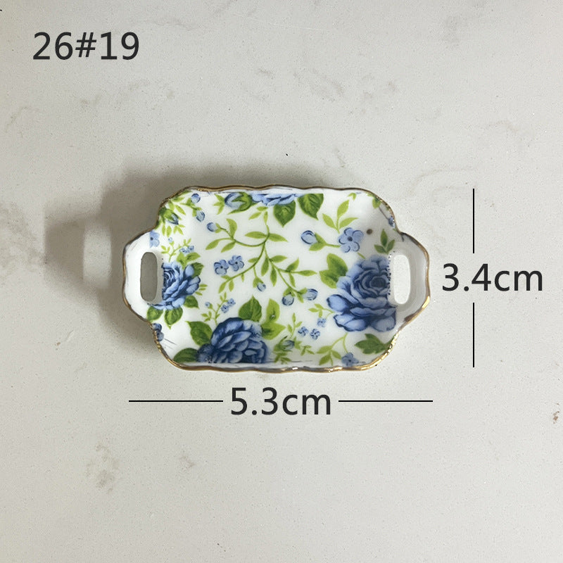 Mini Ceramic Dish Plates for dollhouse Kitchen Plates(87 skus)