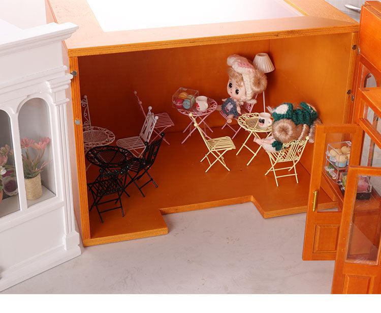 Wooden Dollhouse Model 112 Scale European Elegance Openable Doors