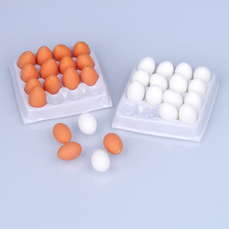 Dollhouse Miniature Food Play Miniature Simulation Eggs Duck Eggs Supermarket Handmade Model Photo Props