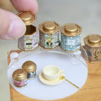 Dollhouse Themed Alloy Tea Canister Ornament