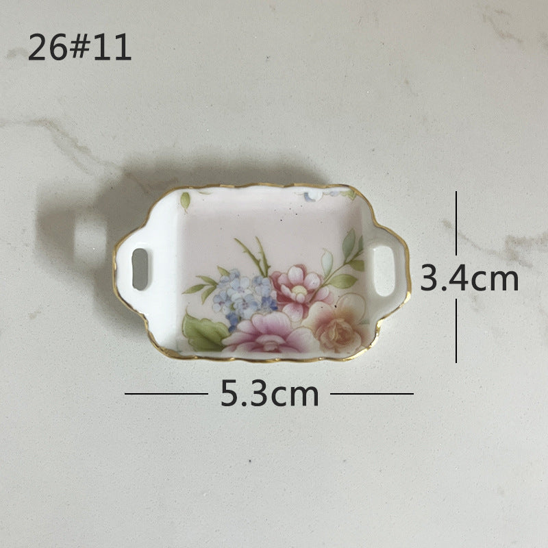 Mini Ceramic Dish Plates for dollhouse Kitchen Plates(87 skus)