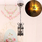 Dollhouse Simulation Mini Furniture with Light-Up Chandelier Ceiling-Shaped Lantern