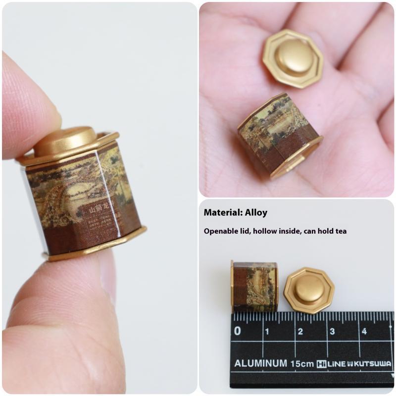 Dollhouse Themed Alloy Tea Canister Ornament