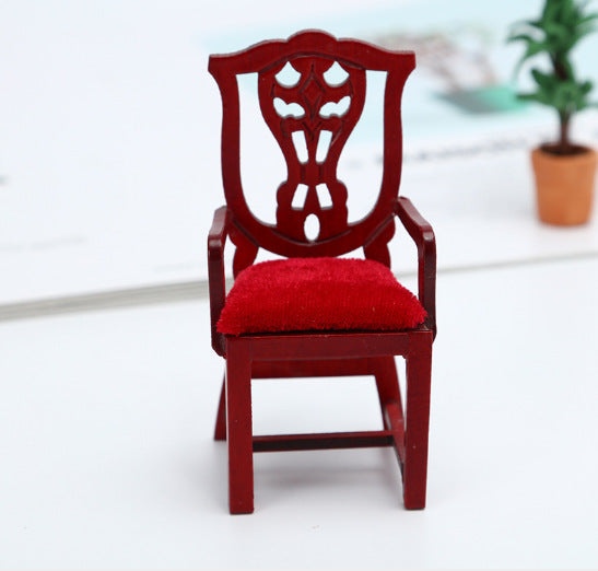 112 Dollhouse Miniature Furniture European Vintage Restaurant Chair