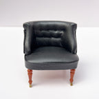 1:12 Dollhouse Furniture Living Room Model Leather Sofa Backrest Chair Wheelchair