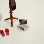 Dollhouse Miniature Dollhouse Accessories Miniature Simulation Mini Floor-standing Coat Rack Vintage Bag Rack Bedroom