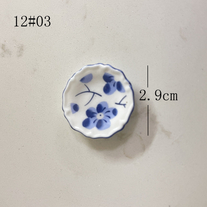 Mini Ceramic Dish Plates for dollhouse Kitchen Plates(87 skus)