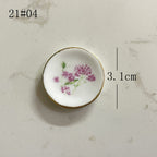 Mini Ceramic Dish Plates for dollhouse Kitchen Plates(87 skus)