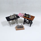 12 Scale Miniature Scene Model Scene Dollhouse Accessories Display Vintage Nostalgic Foot Pedal Sewing Machine Electric Car
