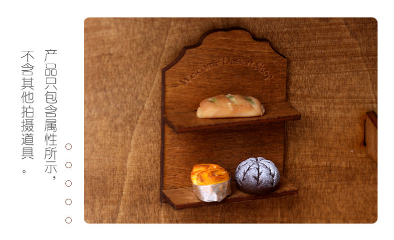 Mini Wooden Storage Rack Wall-Mounted Welcome Rack Dollhouse Miniature Toy