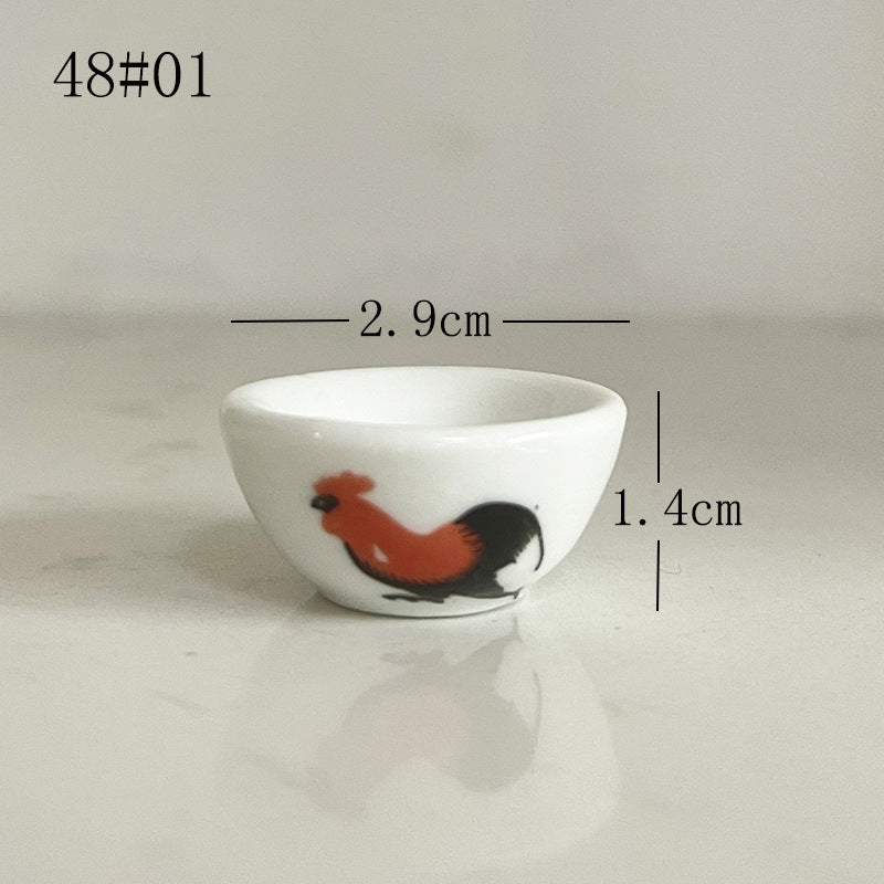 Mini Ceramic Dish Plates for dollhouse Kitchen Plates(87 skus)