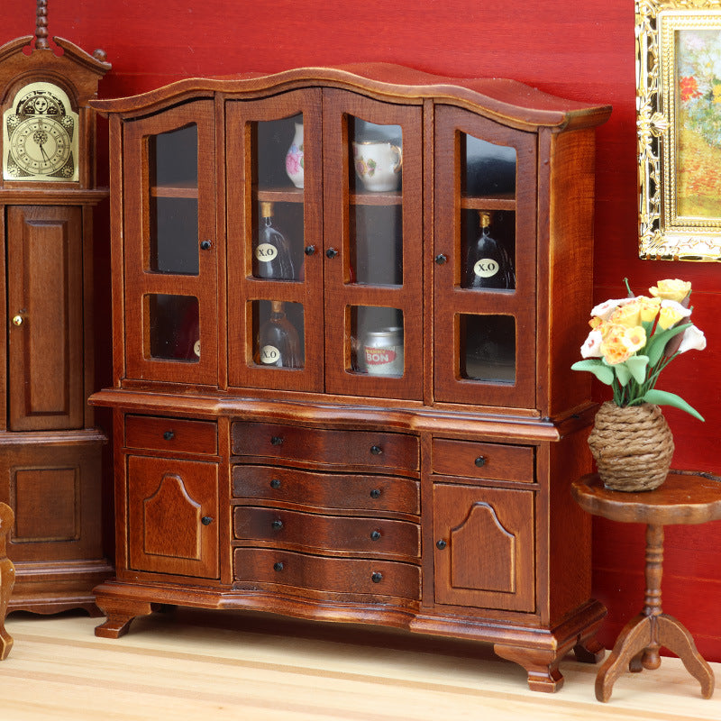 1:12 Dollhouse Dollhouse Miniature Furniture Ornaments Wooden Cabinet