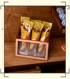 Mini Iron Mesh Wooden Frame Storage Box Organizer Basket Dollhouse Miniature Scene Decoration