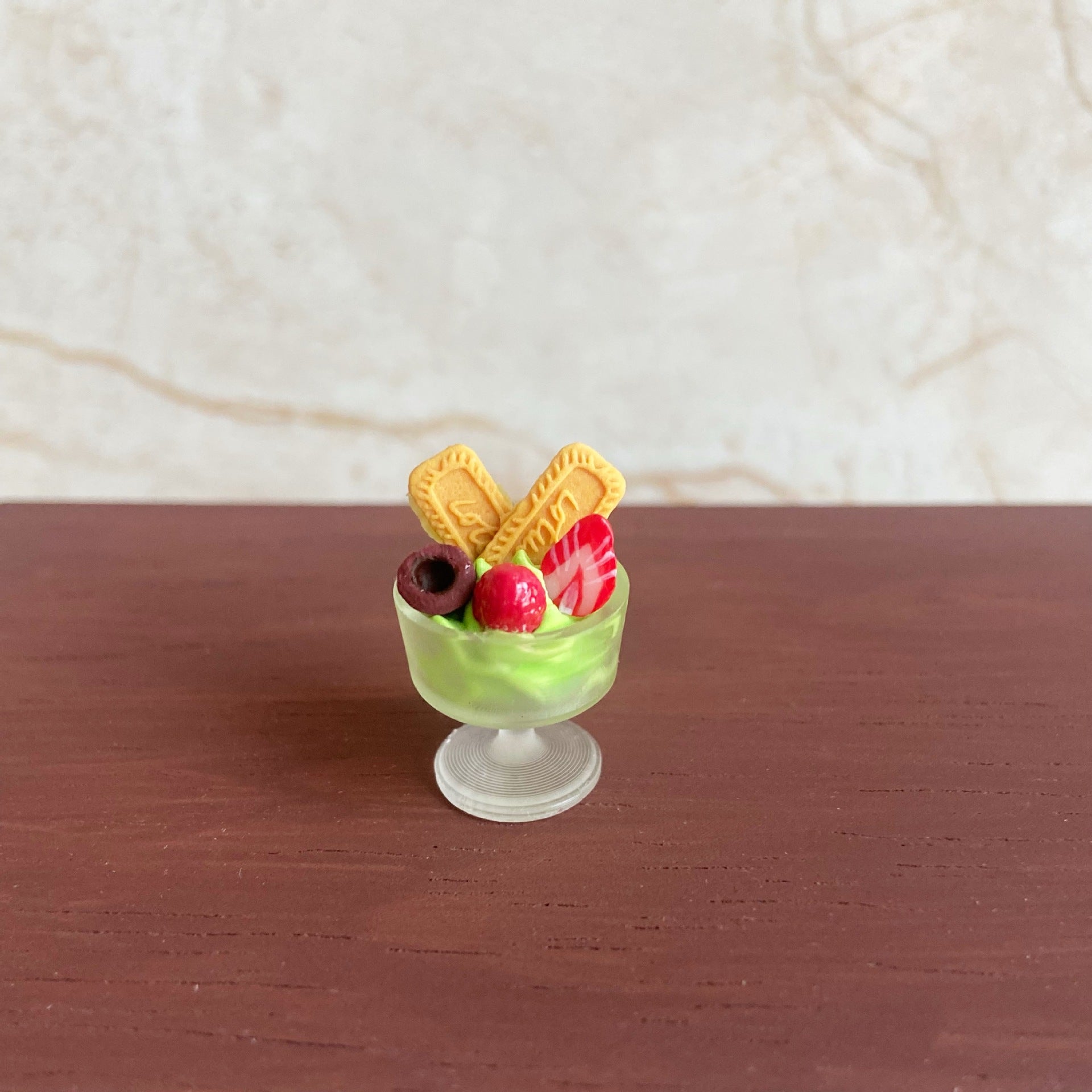 Miniature Fruit Cookies Ice Cream Cup Dollhouse Accessories