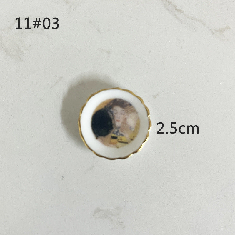 Mini Ceramic Dish Plates for dollhouse Kitchen Plates(87 skus)