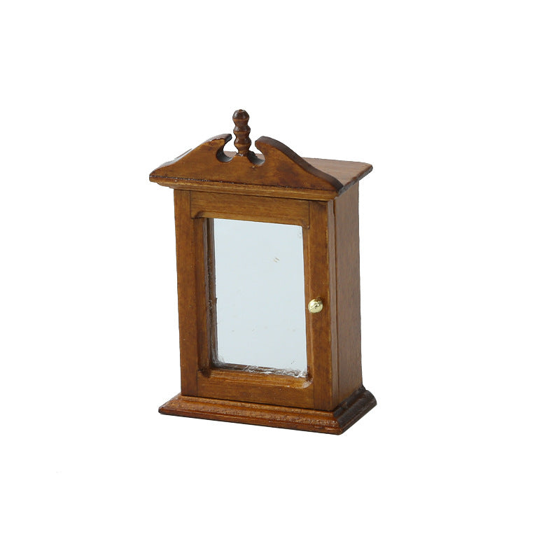 1:12 Dollhouse Miniature  Furniture Storage Cabinet with Mirror