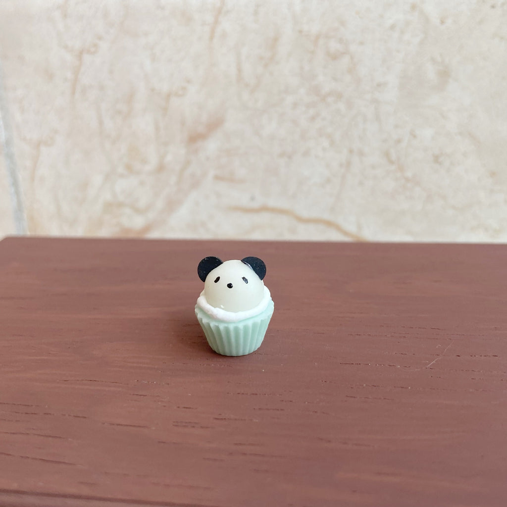 Miniature Macaron Color Panda Cupcake Dollhouse Accessories Photo Props