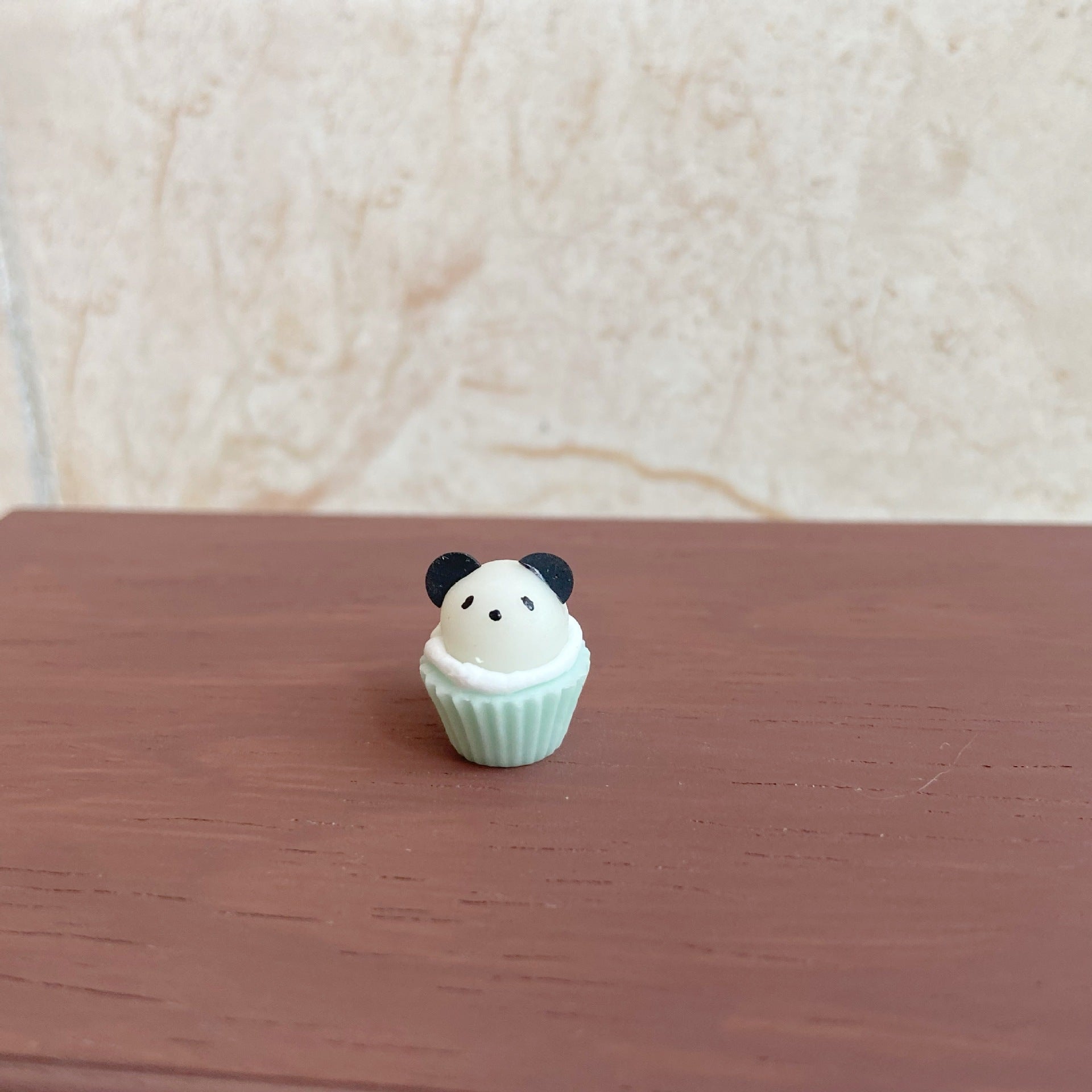 Miniature Macaron Color Panda Cupcake Dollhouse Accessories Photo Props