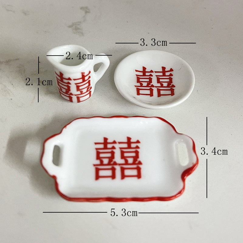 Mini Ceramic Dish Plates for dollhouse Kitchen Plates(87 skus)