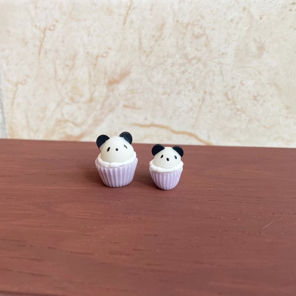 Miniature Macaron Color Panda Cupcake Dollhouse Accessories Photo Props