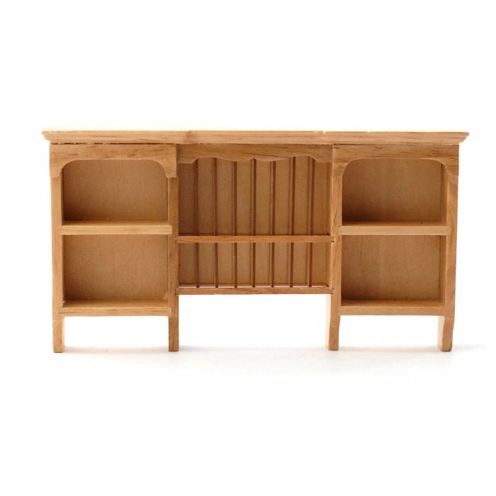 1:12 Dollhouse Wall Shelf with Plate Rack