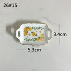 Mini Ceramic Dish Plates for dollhouse Kitchen Plates(87 skus)