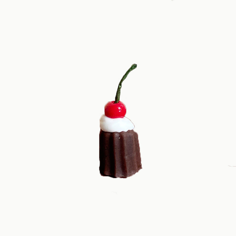 Cute Mini Cherry Kolu Little Cake Dessert Dollhouse BO11 Simulation Food Play Model Small Ornament
