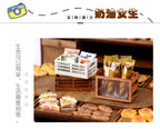 Mini Iron Mesh Wooden Frame Storage Box Organizer Basket Dollhouse Miniature Scene Decoration
