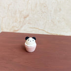 Miniature Macaron Color Panda Cupcake Dollhouse Accessories Photo Props
