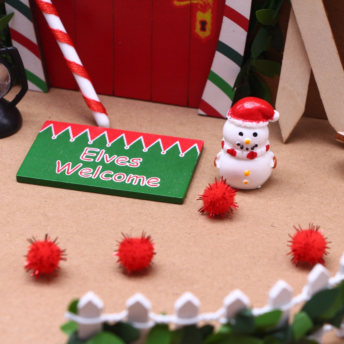Miniature Elf Door and Gnome Set Dollhouse 2025 Christmas