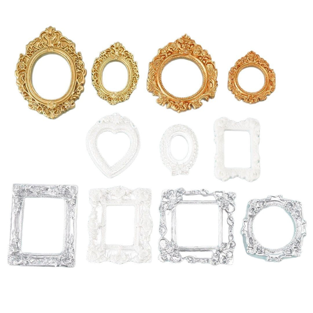 Mini Dollhouse Resin Frame Dollhouse Miniatures Home Decor Craft Accessory