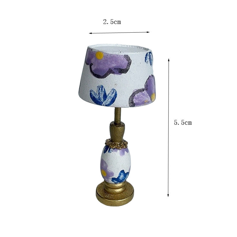 1:12 Dollhouse Miniature Model Photo Props Ancient Style Table Lamp Bedside Lamp New Style~