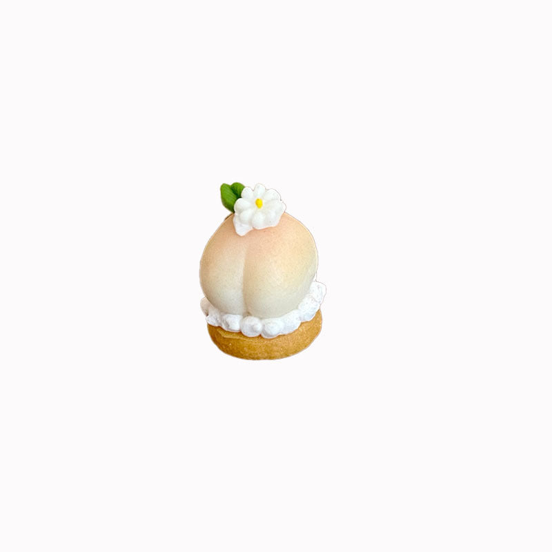 Cute Mini Peach Tower Dollhouse Creative Miniature Cake Food Model Accessories Wholesale