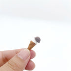 Miniature Mini Ice Cream Cone Toy for Six-Point BJD Eight-Point OB11 Dolls, Dollhouse Dessert Shop Accessories