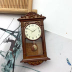 New 12-Minute Miniature Dollhouse Accessories Retro Roman Clock Children's Dollhouse Toy Hanging Clock Shooting Scene