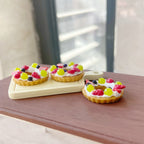 Miniature Christmas Berry Wreath Cake Fun Food Play Six-Dimensional Dessert Shop Dollhouse Accessories