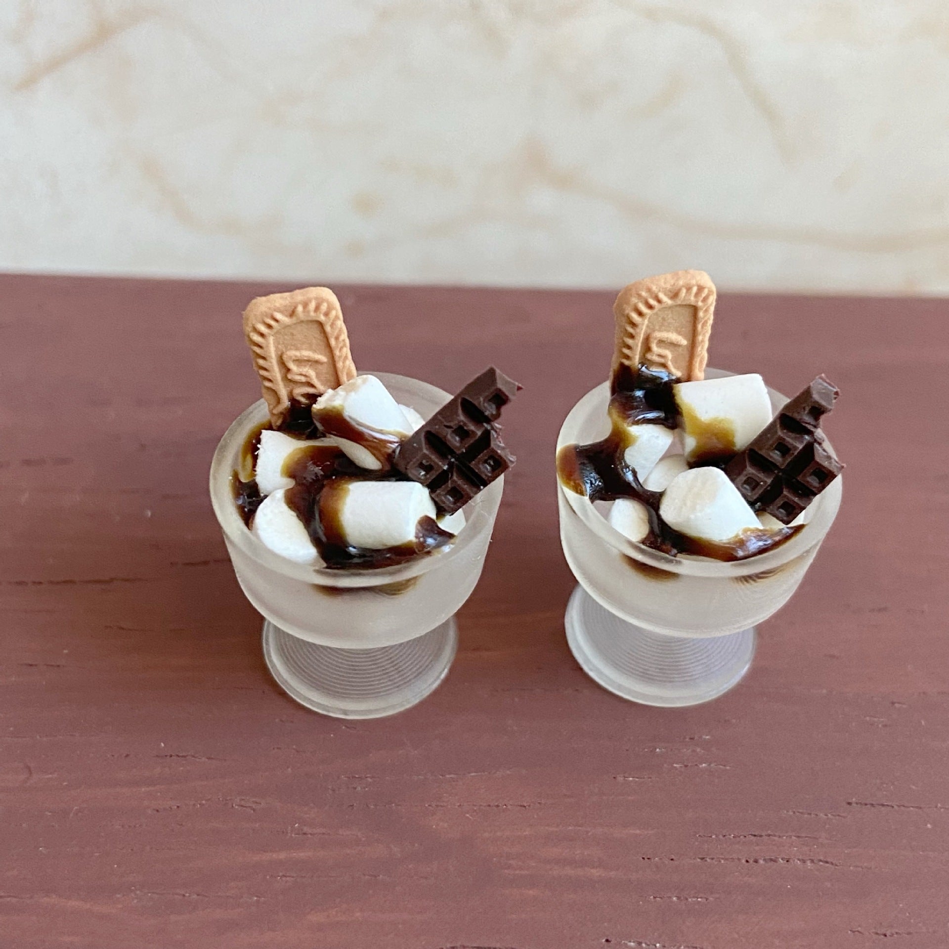 Simulation Food Play Miniature Chocolate Cookies Marshmallow Cup Miniature Toys Dollhouse Dessert Shop Accessories