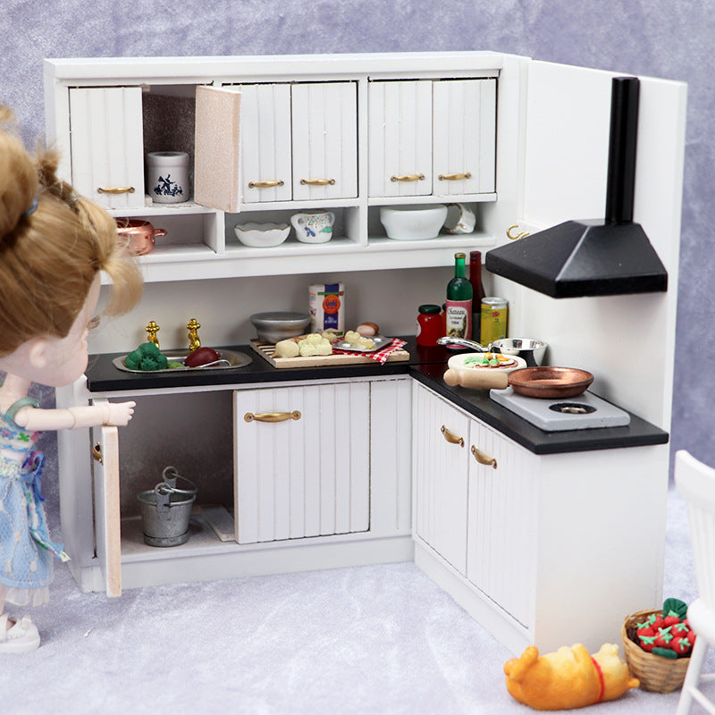 1:12 Dollhouse Dollhouse Mini White Kitchen 2-Piece Set