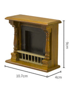 1:12 Dollhouse Furniture Ornament Wooden Simulation Fireplace