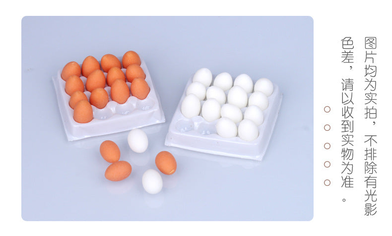 Dollhouse Miniature Food Play Miniature Simulation Eggs Duck Eggs Supermarket Handmade Model Photo Props