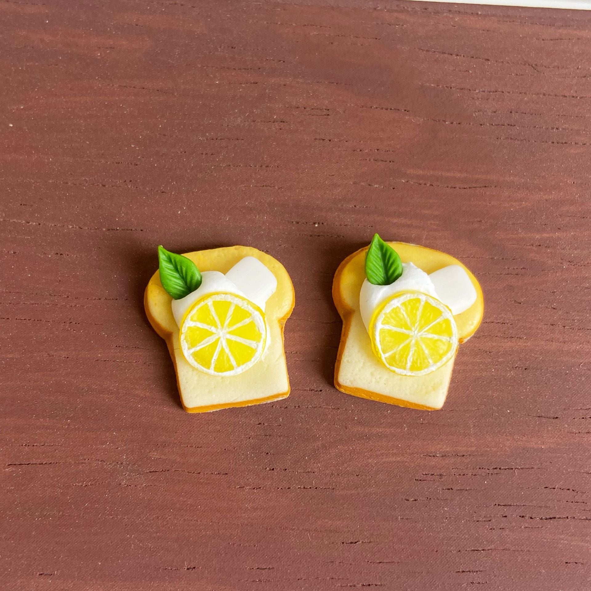 Miniature Simulation Lemon Toast Bread Play Mini Clay Fun Dollhouse Bakery Props