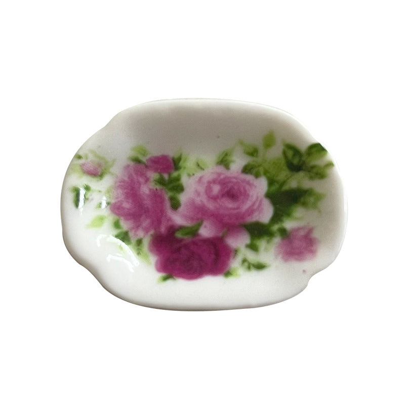 Mini Ceramic Dish Plates for dollhouse Kitchen Plates(87 skus)