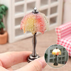 1:12 Dollhouse Furniture with Light-Up Chandelier Ceiling Decorative Lantern Miniature Scene Model