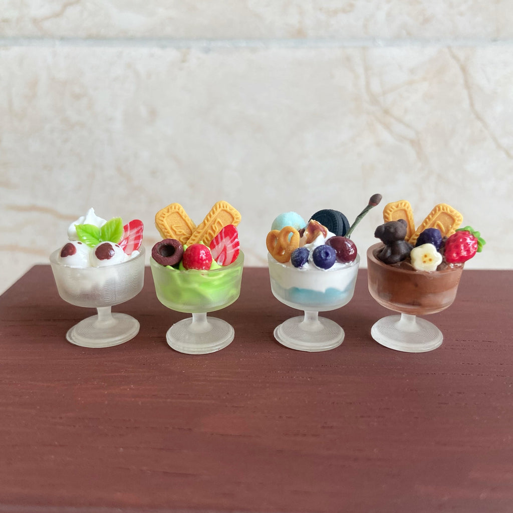 Miniature Fruit Cookies Ice Cream Cup Dollhouse Accessories